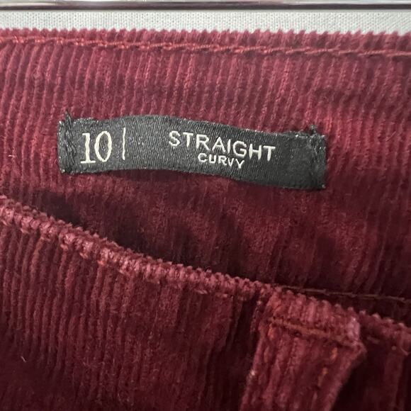 Talbots Flawless Five Pocket Corduroy Pants Size 10 Straight Curvy Burgundy - Picture 5 of 11